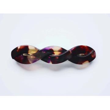 Braided shape acetate barrettes