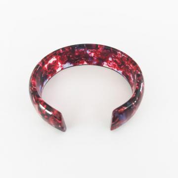 红色花纹图案醋酸板材手镯时尚手环