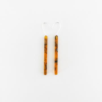 Acetate earrings with S925 silver pin