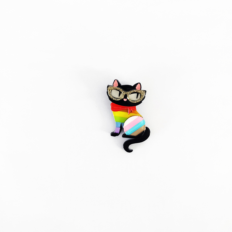 醋酸板材胸针动物系列之小猫造型